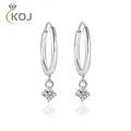 KOJ Wedding 0.2 CT Moissanite Pendant Earrings 925 Silver Moissanite Earrings Engagement High