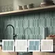10pcs 3D Self-adhesive Wall Tiles Green Tile Backsplash Peel and Stick Mold Resistant Bathroom