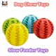 Dog Chew Toys Rubber Teeth Cleaning Ball Pet Puppy Funny Watermelon Toy Food Dispenser Put In Snacks