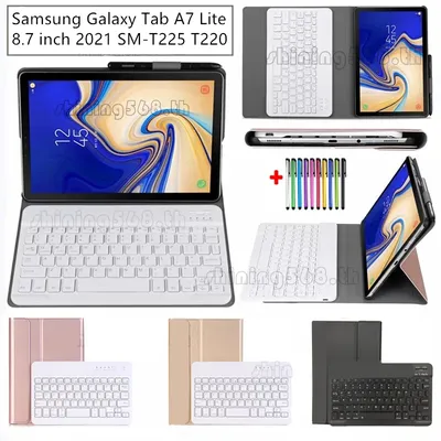Pour Samsung Galaxy Tab A7 Lite 8.7 2021 SM-T225 T220 Clavier + Étui de Haute Qualité avec Support