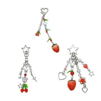 Erdbeer-Schlüsselanhänger stilvoller Anhänger Schlüsselanhänger Kirsch-Schlüsselanhänger