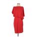 Vince Camuto Casual Dress - Popover: Red Solid Dresses - Women's Size Medium