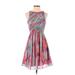 Armani Exchange Casual Dress - A-Line: Orange Graphic Dresses - Women's Size 0