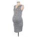 H&M Mama Casual Dress - Bodycon: Blue Graphic Dresses - Women's Size Medium Maternity