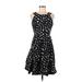 Nine West Casual Dress - Mini Crew Neck Sleeveless: Black Dresses - Women's Size 6