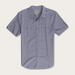 Tecovas Men's Sawtooth Short Sleeve Pearl Snap Top, Gray/White Gingham, Cotton, Medium