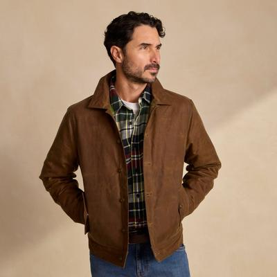 Tecovas Men's Buckaroo Waxed Canvas Trucker Jacket, Tobacco, Size XL