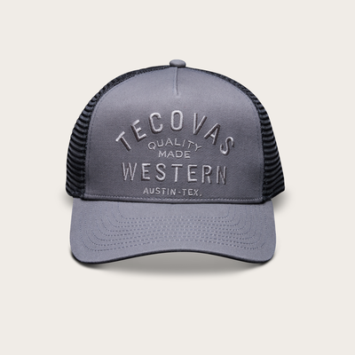 Tecovas Quality Made Trucker Hat, Gray, Cotton/Polyester