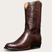 Tecovas Men's The Marshall Cowboy Boots, Round Toe, 12" Shaft, Coffee, Crocodile, 1.5" Heel, 9.5 D