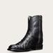 Tecovas Men's The Zane Zip Boots, Round Toe, 8" Shaft, Midnight, Ostrich, 1.25" Heel, 12 D