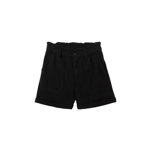 TOM TAILOR DENIM Damen Relaxed Jeans Shorts, schwarz, Uni, Gr. M