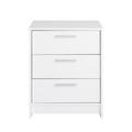 Prepac Studio Essentials White 3 Drawer 16" D X 21.25" W x 26.25" H Nightstand | 26.25 H x 21.25 W x 16 D in | Wayfair WDNR-2103-1