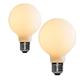 2 pièces globe led edison ampoule g80 7w g95 9w g125 10w e26/e27 base en verre opalescent très approprié pour commode miroir de courtoisie lampadaire ac85-265v