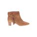 Lucky Brand Ankle Boots: Brown Print Shoes - Women's Size 9 - Almond Toe