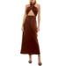 Cross Front Halter Maxi Dress