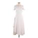 Roland Mouret Cocktail Dress - Midi: Ivory Dresses - Women's Size 6