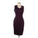 Calvin Klein Cocktail Dress - Sheath: Burgundy Solid Dresses - New - Women's Size 4