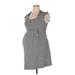 Maternal America Casual Dress - Mini Scoop Neck Sleeveless: Gray Dresses - Women's Size X-Large Maternity