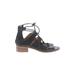 Lucky Brand Sandals: Black Print Shoes - Women's Size 9 1/2 - Open Toe