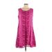 ALLEGRA MASETTI Casual Dress - A-Line Scoop Neck Sleeveless: Pink Dresses - Women's Size Large