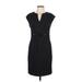 Kasper Casual Dress - Sheath: Black Tweed Dresses - Women's Size 6
