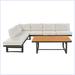 Latitude Run® Modern 3-Piece Outdoor Sectional Sofa Set w/ Height-Adjustable Seating Wood in Gray | Wayfair 39EAF61CFDCA4B748827403104D7CFF6