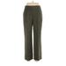 Jones New York Dress Pants - Mid/Reg Rise: Green Bottoms - Women's Size 10 Petite