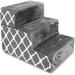 Tucker Murphy Pet™ Portable Foldable Foam Pet Stairs/Steps For Couch, Sofa, & High Bed, Non-Slip Bottom Balanced Paw Safe - Gray Lattice Print | Wayfair