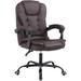Red Barrel Studio® Office Chair Heavy Duty Executive Reclining Computer Swivel Chair (brown) Upholstered, in Gray | 47 H x 24 W x 20 D in | Wayfair