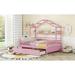 Mercer41 Amillya House Beds Storage Bed in Pink | 70.9 H x 42.5 W x 77.6 D in | Wayfair 905B2F8CC6C34C158A9FD34BCE9E8BAE