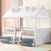 Red Barrel Studio® Margaritha Wood House Beds Storage Bed in White | 72.8 H x 45.1 W x 77.6 D in | Wayfair 0AC5A93789D94BD0867DCA941F9C0E5C