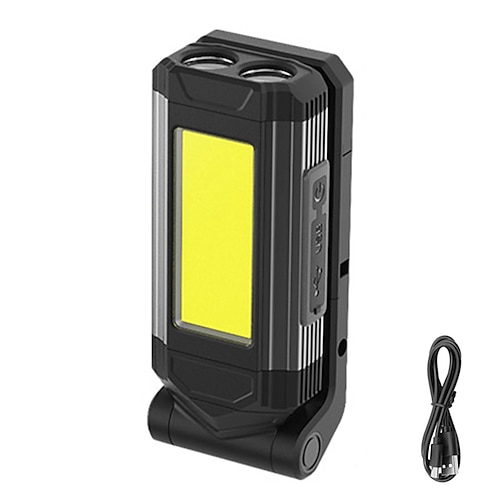 Cob Arbeitslicht USB wiederaufladbare superhelle LED-Taschenlampe tragbare Campinglampe mit Schwanzmagnet wasserdicht verstellbare Laterne Image