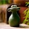 Frosch-Gartenstatue – Statue einer glücklichen Froschfamilie für Haus, Garten, Terrasse, Froschdekoration, Gartenfrösche, Dekorationsskulptur, Froschfigur für Feenskulpturen, Ornamente für den Garten