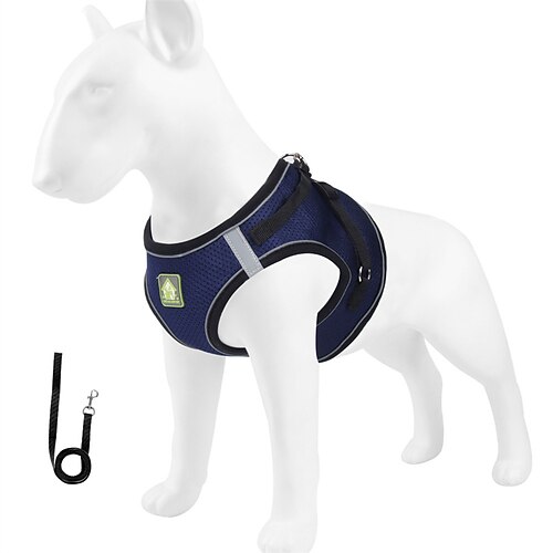 Hunde Katzen Leuchtgeschirr Laufleine Trainingsleine Reflektierend Tragbar Atmungsaktiv Outdoor Gehen Einfarbig Image
