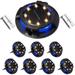 Solar Ground Lights Outdoor 8Pack 8 LED Solar Disk Lights Solar Disc Lights Outdoor Waterproof In ground Solar Garden Lights for Pathway Lawn Yard Deck Walkway Driveway(Warm +Blue Light)