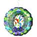 Liranovly 3D Metal Hummingbird Wind Spinner-Hanging 12in Spinfinity Designs Wind Spinners for Outdoor & Indoor Decorations