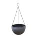 Gieriduc Flower Pots Self Watering Hanging Planter Basket Self Watering Round Resin Hydroponic Garden Flower Pot Set for Plants for Home Garden Porch Or Balcony (Grey C)