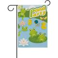 Hidove Garden Flag Colorful Pond Party Double-Sided Printed Garden House Sports Flag - 28x40in -Decorative Flags for Courtyard Garden Flowerpot