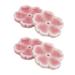 4 Pcs Cherry Blossom Ceramic Incense Holder Decor Tablescape Flower Tray Adornment Desktop Bracket Pink Ceramics