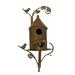 WANYR Metal Bird House with Poles Outdoor Metal Bird House Stake Birdhouses for Outdoor Patio Backyard Patio Bird Houses for Hummingbird Small Bird Outside Garden Decoration