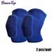 1 Pair Sports Knee Pads Adults Kid Dance Knee Protector Elastic Thicken Sponge Knees Brace Support for Gym Yoga Workout Training Blue XS