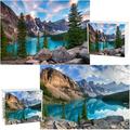 2 Pack Canada Moraine YPF5 Lake Puzzle for Adults 1000 Pieces Canada Moraine Lake Jigsaw Puzzles Landscape Jigsaw Puzzles for Adults 1000 Pieces and Up Puzzles Gift for Puzzle Lovers
