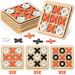 Meooeck 6 Pieces Wooden YPF5 Tic Tac Toe Game for Kids Mini Board Game XO Chess Board Game Family Children Puzzle Game Educational Toys for Kids Birthday Party Favors Goody Bag Stuffers