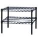 Shelving Inc. Black Wire Shelving with 2 Tier Shelves - 8 d x 42 w x 14 h Weight Capcity 300lbs Per Shelf