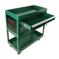 3 Tier Rolling Tool Cart Mechanic Tool Cart on Wheels Industrial Service Cart with Locking System Drawerï¼†Pegboard 330 Lbs Capacity Tool Storage Cart for Workshop Mechanics