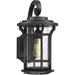 Outdoor Exterior Wall Lantern Sconce Modern Farmhouse Wall Fixtures Lantern Porch Light Wall Mount Lighting Black Finish with Sended Glass for Outdoor Front Door Garage Patio