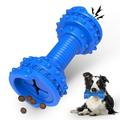 CUSSE Dog Chew Toys Aggressive Chew Indestructible Tough Durable Squeaky Interactive Dog Toys Puppy Teeth Chew Dumbbell Shaped Toys Small and Medium Sized Large Breeds Blue
