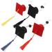 4 Pcs Pet Graduation Cap Dog Costume Lollipops Dreses Hat Felt Cloth