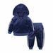 Fanxing Baby Girls Casual Basic Velour Zip Up Hoodie Sweatsuit Tracksuit Set Jogger Clothes Outfits Gold Velvet 2 Pieces Sets Tracksuits Outfits Athletic Hoodies Sweatshirts and Sweatpants