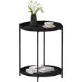 Table Basse Ronde en Métal. Table de Chevet 44 x 44 x 53 cm. Table d'Appoint. Table Salon. Petite